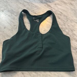 Aerie Dark Green Racerback Crop Top